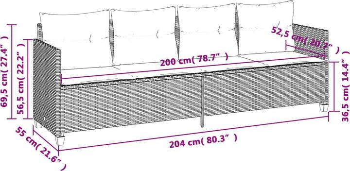 Produktbild vidaXL Sonnenliege (55 cm)