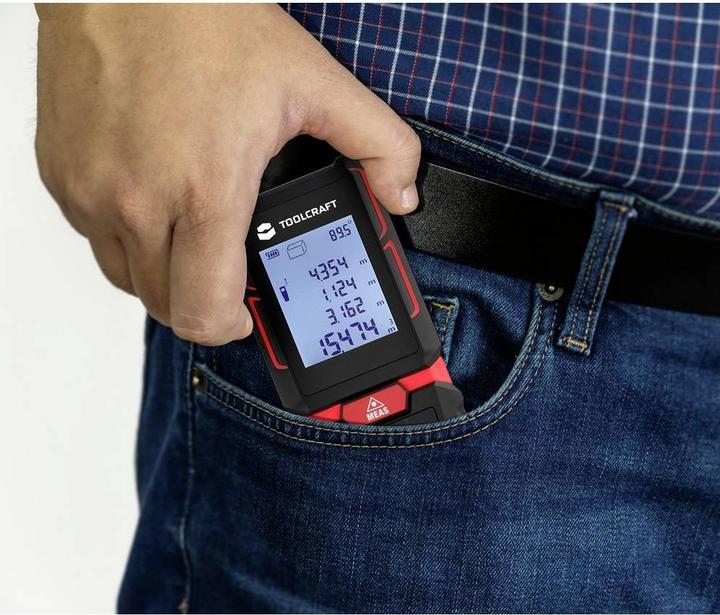 Actual product image Toolcraft Laser rangefinder Li-ion battery 60 m (60 m, 630 nm)