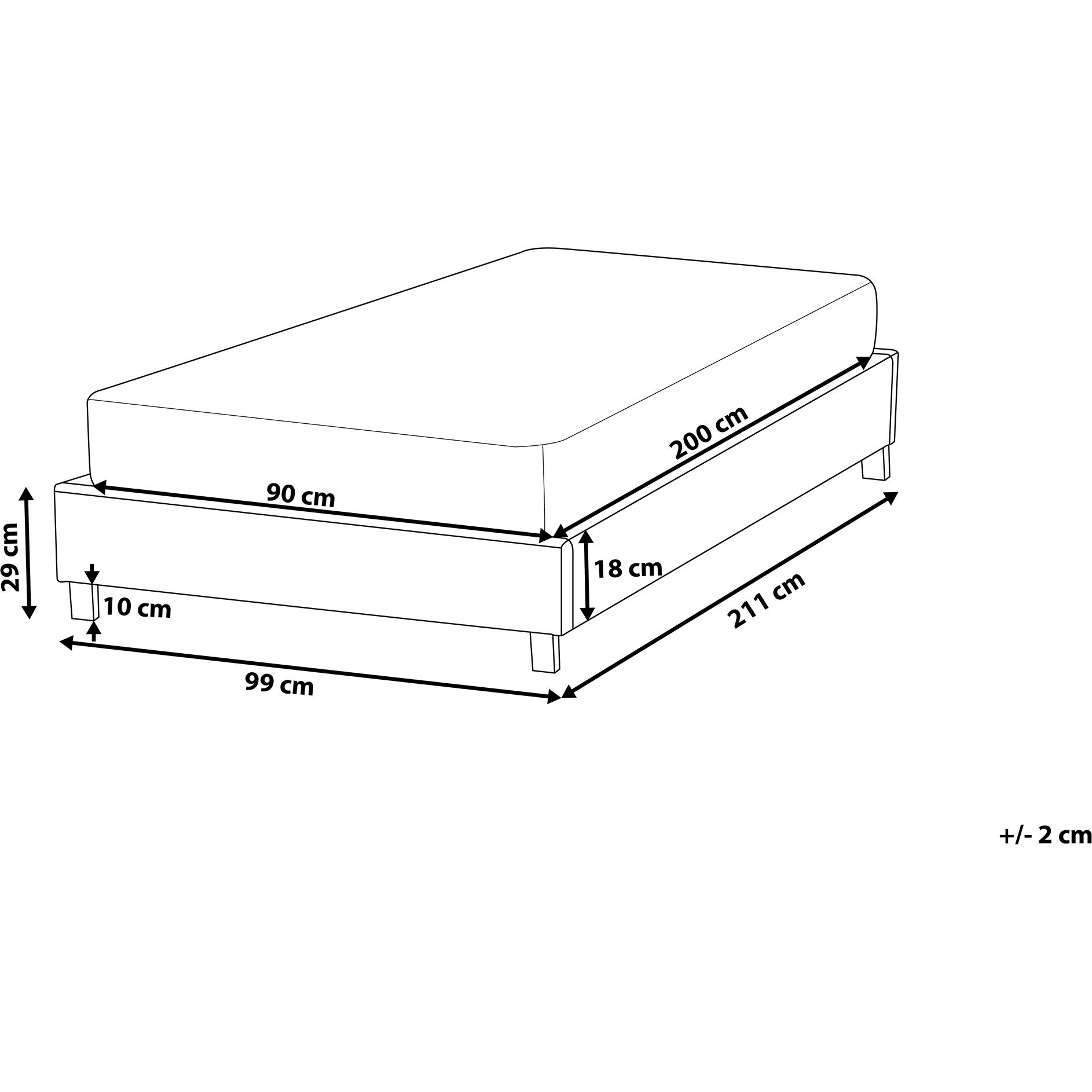 Thumbnail - Beliani, Bett, Roanne (90 x 200 cm)