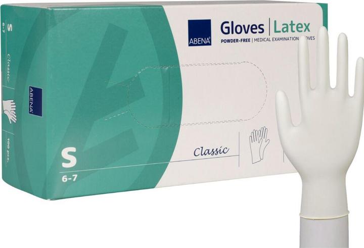 Actual product image Abena Examination gloves, Classic, S, nature, latex, powder free (S)