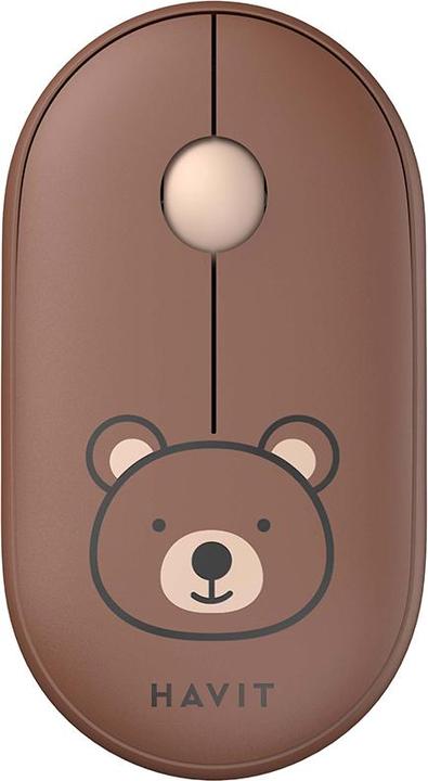 Produktbild Havit - Wireless Mouse (MS75GT Pro) - 2.4GHz, 1600 DPI, ABS, PC, AA Battery - Brown