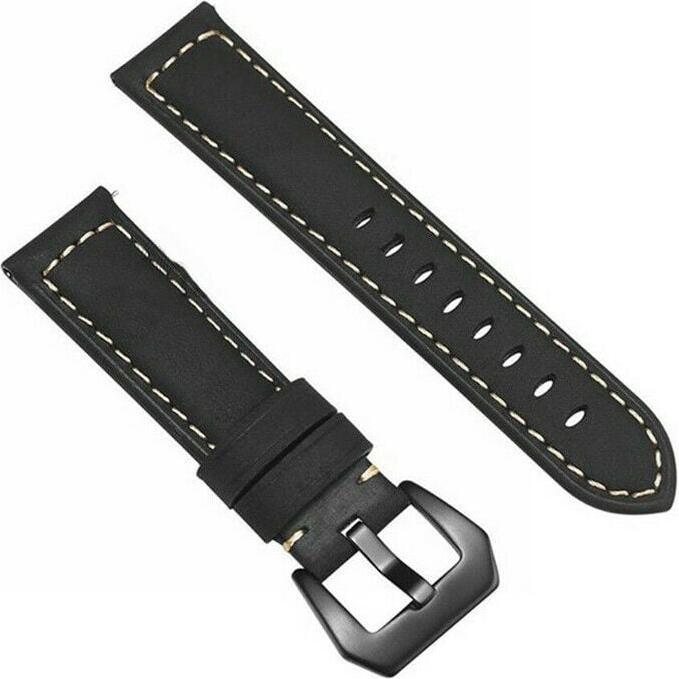 Thumbnail - Strap-it Lederarmband (Leder, Vivoactive 3), Uhrenarmband, Schwarz