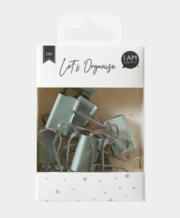 Image du produit I Am Creative Pinces à dossiers Binder clips vert clair 25mm 10pcs (10x)
