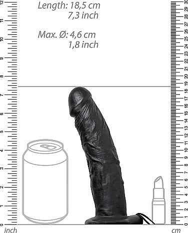 Image du produit RealRock Vibrating Hollow Strap-on No Balls - 6" / 15,5 cm