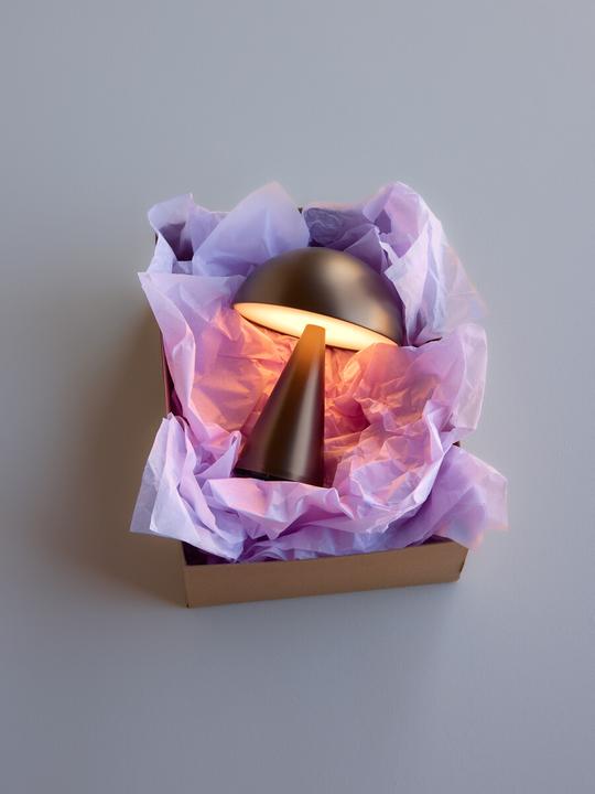 Produktbild Hübsch Mush Tragbare Lampe Brüniertes messing