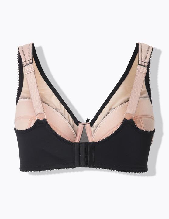 Actual product image Ulla Popken Floral Embroidered Underwire Bra (Single pack, 100 E)