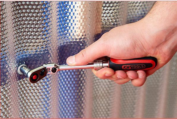 Image du produit KS Tools Cliquet réversible inclinable télescopique 1/4" SlimPOWER, 72 dents, longueur (1/4")