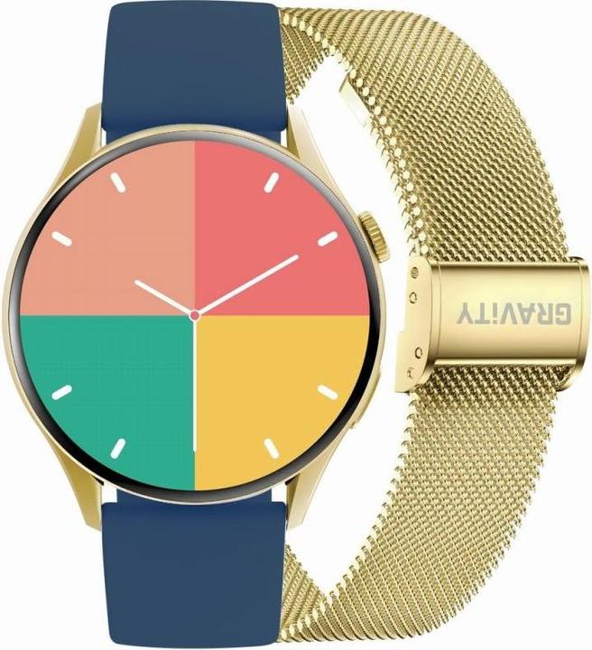 Actual product image Gravity Zegarek damski SMARTWATCH GT11-4 LGD/LGD/BU (45 mm)