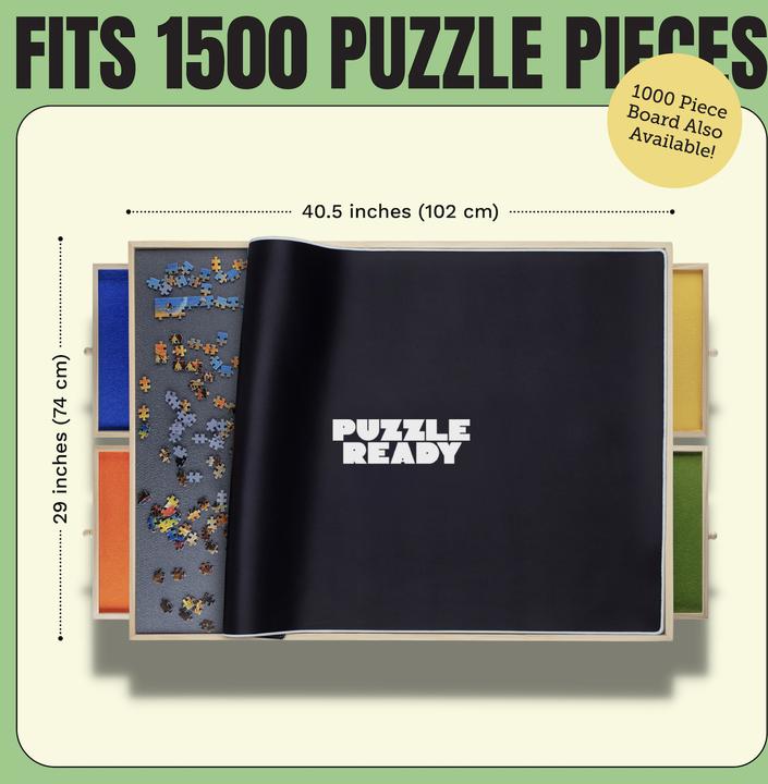 Image du produit Puzzle Ready Planche de puzzle avec tiroirs colorés (1500 pièces)