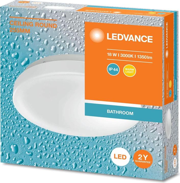 Produktbild Ledvance CEILING ROUND Deckenleuchte rund 255 18W 830 IP44 (1350 lm)