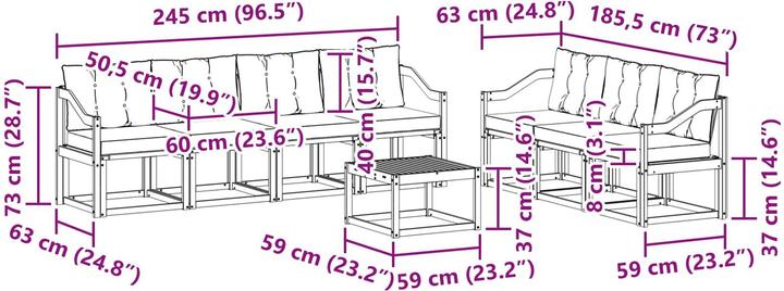 Produktbild vidaXL Outdoor-Sofa