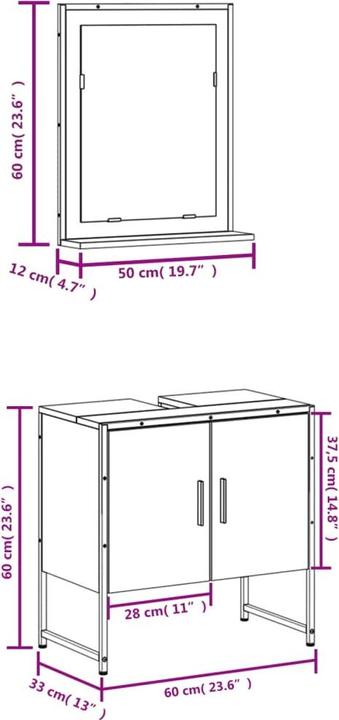 Produktbild vidaXL Badmöbel Set