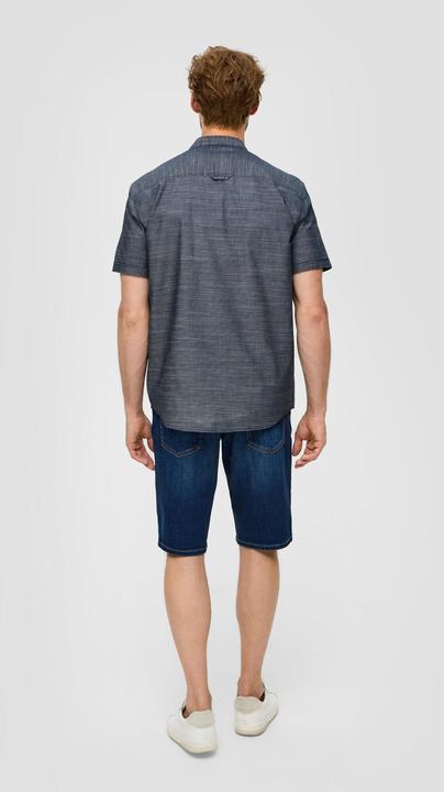 Produktbild S.Oliver Hemd Regular Fit: Hemd mit Stehkragen aus leichtem Strukturmaterial (M)