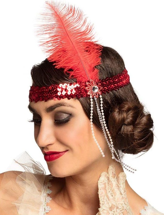 Actual product image GoDan 20er Jahre Pailletten Stirnband mit Feder