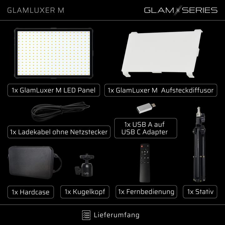 Produktbild Wiltec GlamSeries GlamLuxer M LED-Panel Beleuchtung 3200-5600K Stativ Make-Up Light (Flächenleuchte)