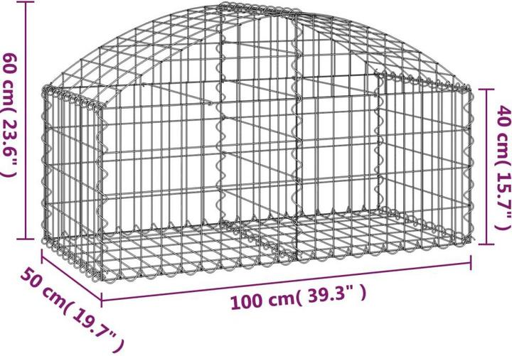 Produktbild vidaXL Gabionenkorb