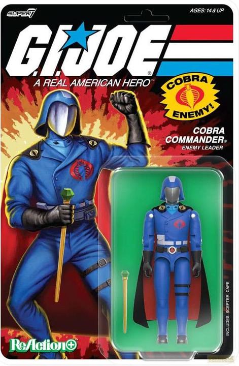 Actual product image Super7 GI Joe ReAction+ Actionfigur Wave 06 Cobra Commander (Movie, Black Cape) 10 cm