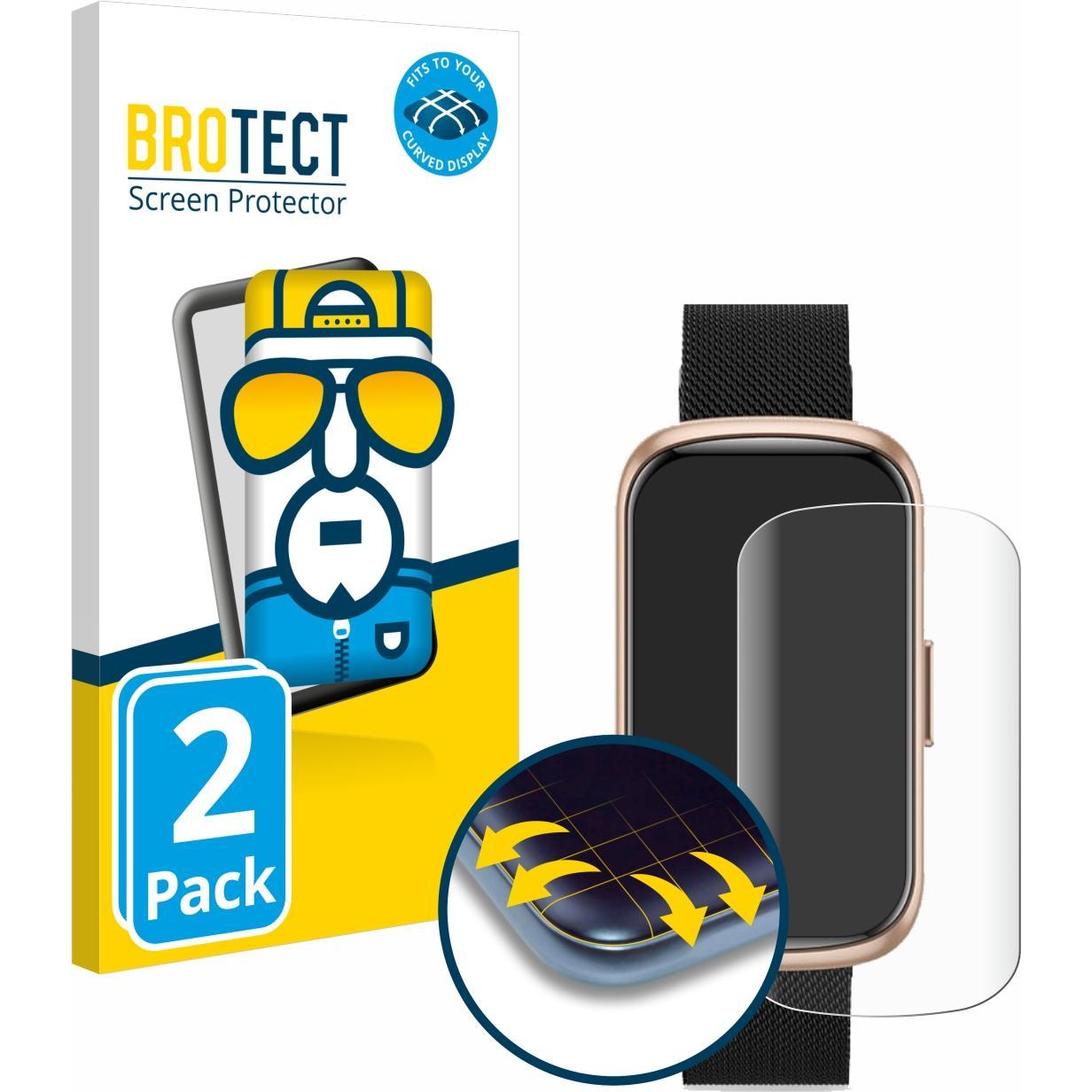 BROTECT Fullscreen Schutzfolie Displayschutz Folie Klar Transparent, Smartwatch Schutzfolie, Transparent