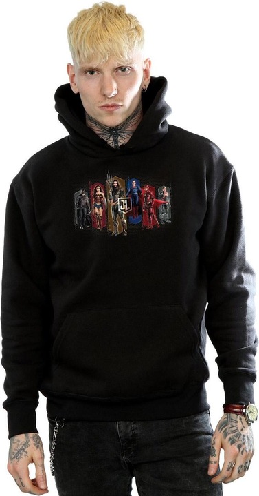 Image du produit - Sweat à capuche JUSTICE LEAGUE MOVIE TEAM HEXAGONS - Homme (L)