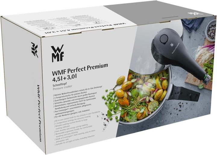 Produktbild WMF Schnellkochtopf 3tlg 4,5+3,0l Dampfkochtopf Perfect Premium Induktion (Dampfkochtopf, 22 x 13.50 cm)