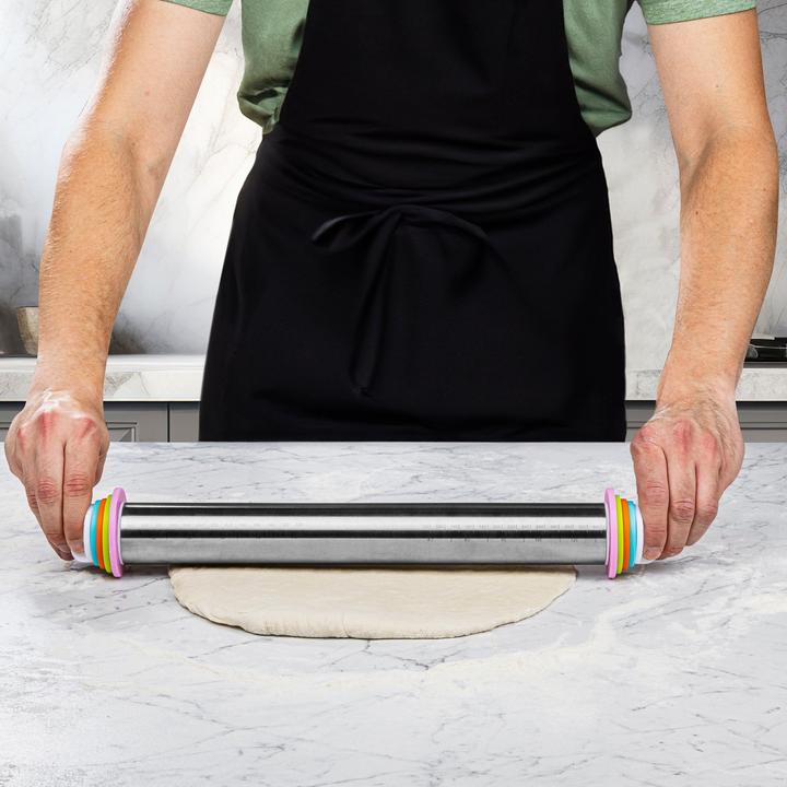 Produktbild Rewe Teigrolle mit Abstandsringen, 43cm