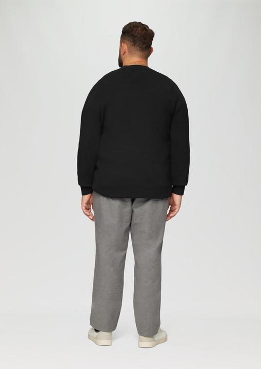Produktbild S.Oliver Strickpullover Strickpullover mit Nahtdetails und Logo (XXL)