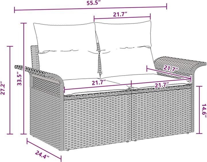 Actual product image vidaXL Modulares Sofa