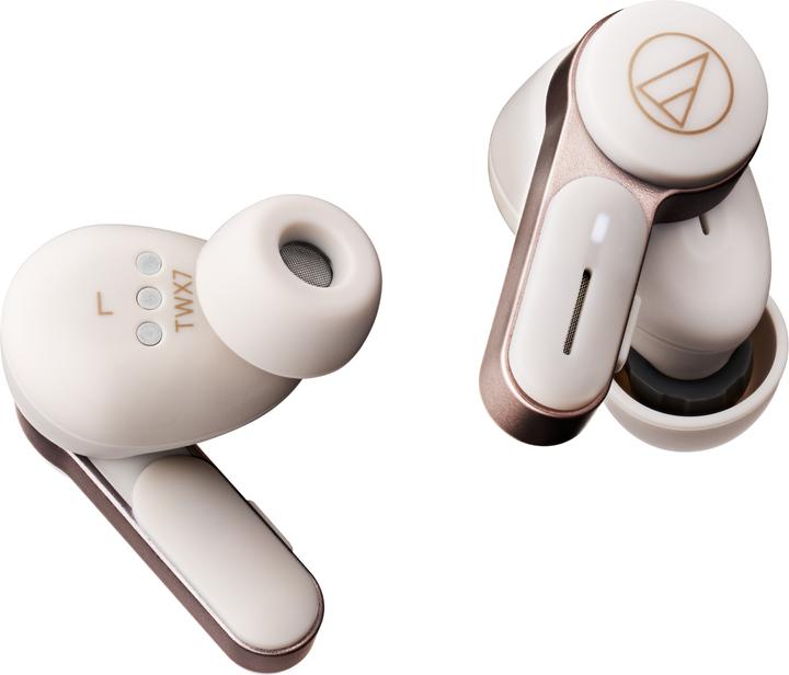 Actual product image Audio-Technica Kompiuterio kolonėlės WIRELESS EARBUDS ATH-TWX7 Baltas (ANC, 6.50 h, Wireless)