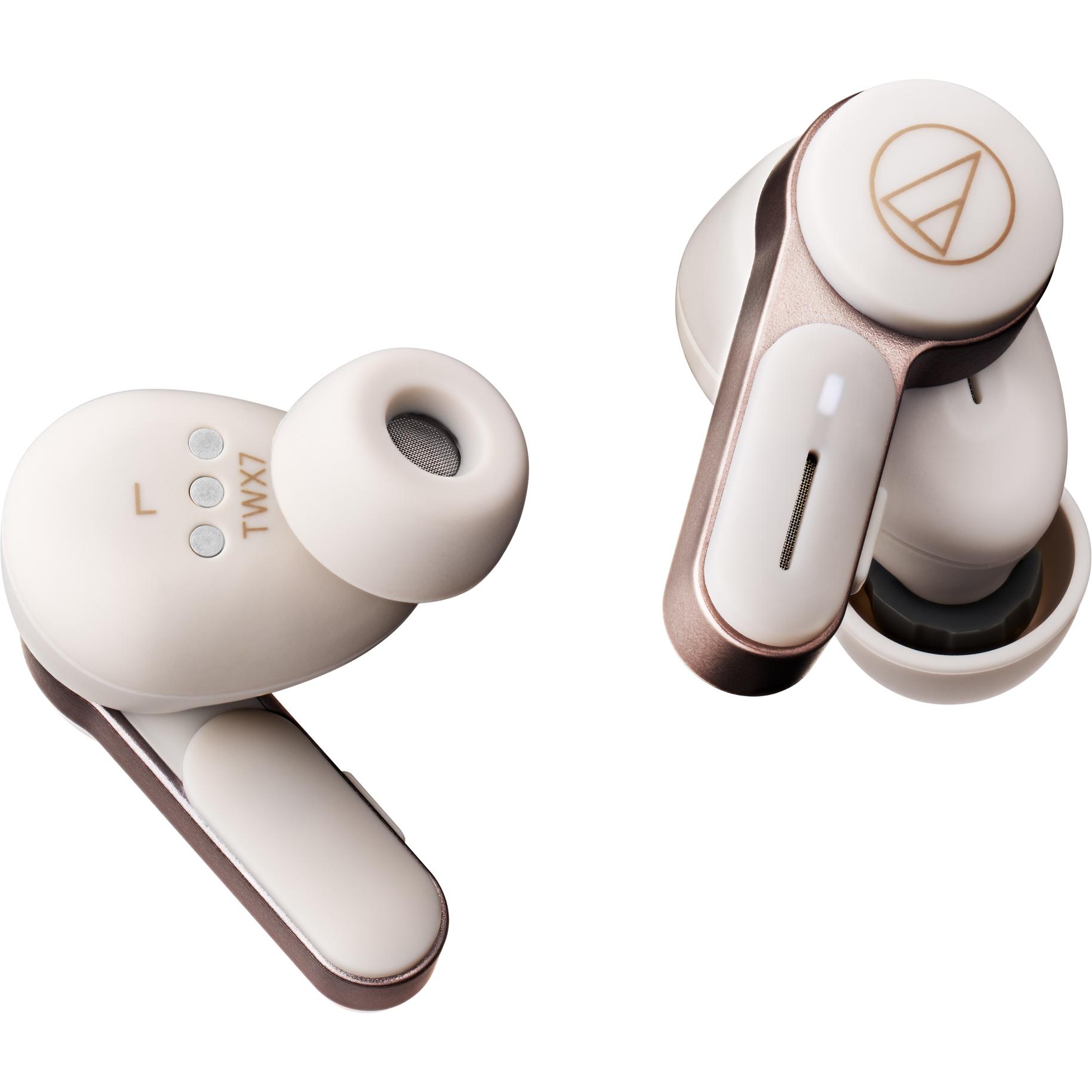 Audio-Technica Kompiuterio kolonėlės WIRELESS EARBUDS ATH-TWX7 Baltas (ANC, 6.50 h, Senza fili), Cuffie, Bianco