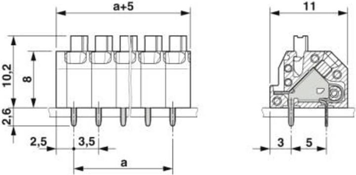 Produktbild Phoenix Contact COMBICON 3.5mm PCB terminal block, 6P