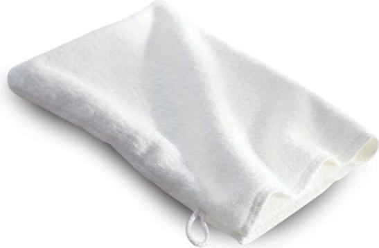 Actual product image Kellness Microfaser Handschuh Micro Peeling Sensation 23 x 16 cm weiss