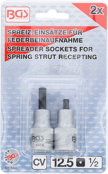 Image du produit BGS Jeu de douilles d’écartement de serrage de jambe de force 12,5 mm (1/2") 5 x 7 mm & 5,5 x 8,2...