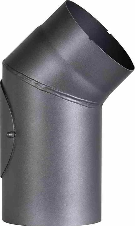 Actual product image FireFix RD150/B4 Stovepipe bend made of 2 mm thick steel (flue pipe) in 150 mm diameter, for chimney ovens.