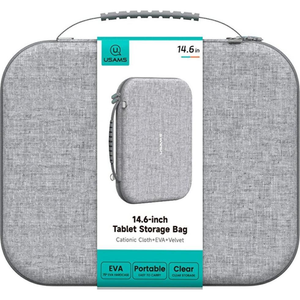 Usams Protective case JX Series for tablet 14.6" gray (Universale), Cover tablet, Grigio