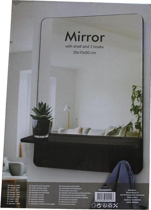 Actual product image Champ Mirror with shelf (35 x 50 cm)