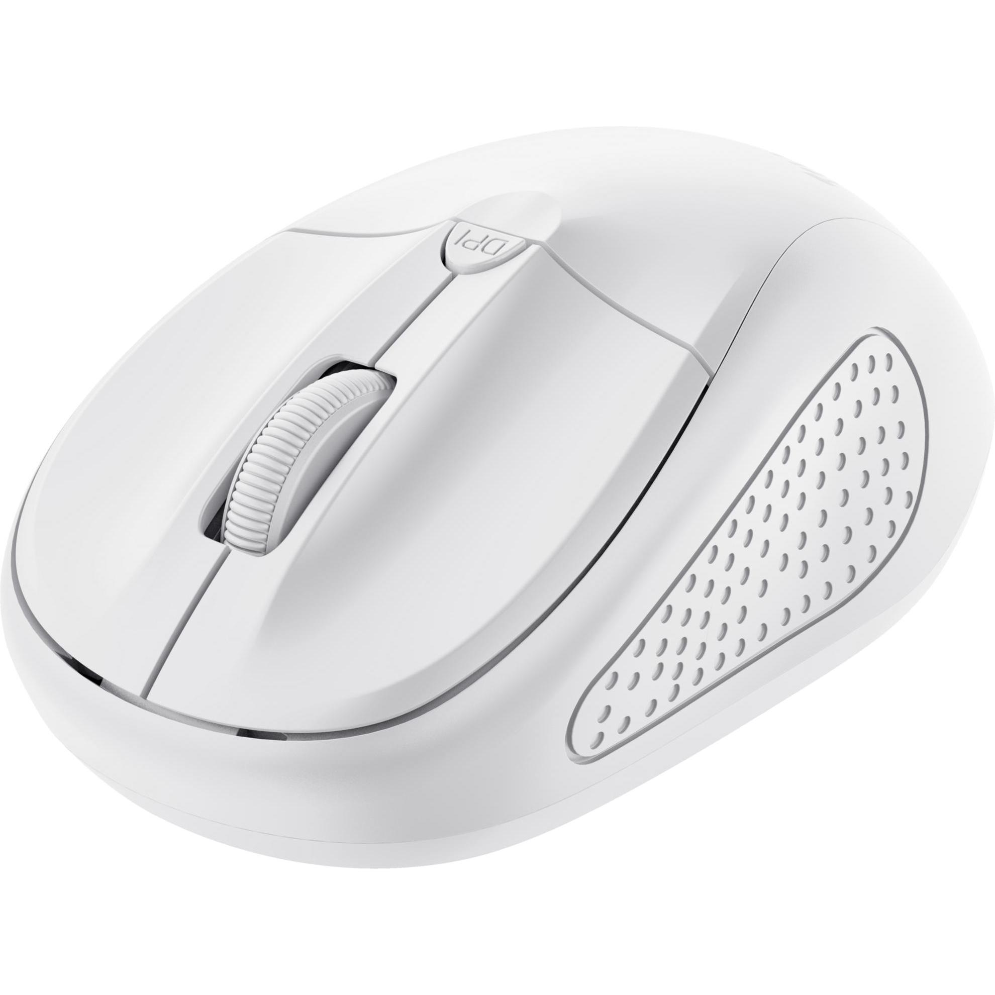 Trust Primo Wireless Mouse Matt White (Kabellos), Maus, Weiss