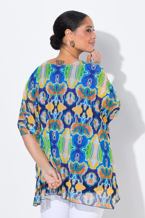 Immagine prodotto Miamoda Mesh-Bluse, oversized, Alloverdruck, blickdichtes Top (46, 48)