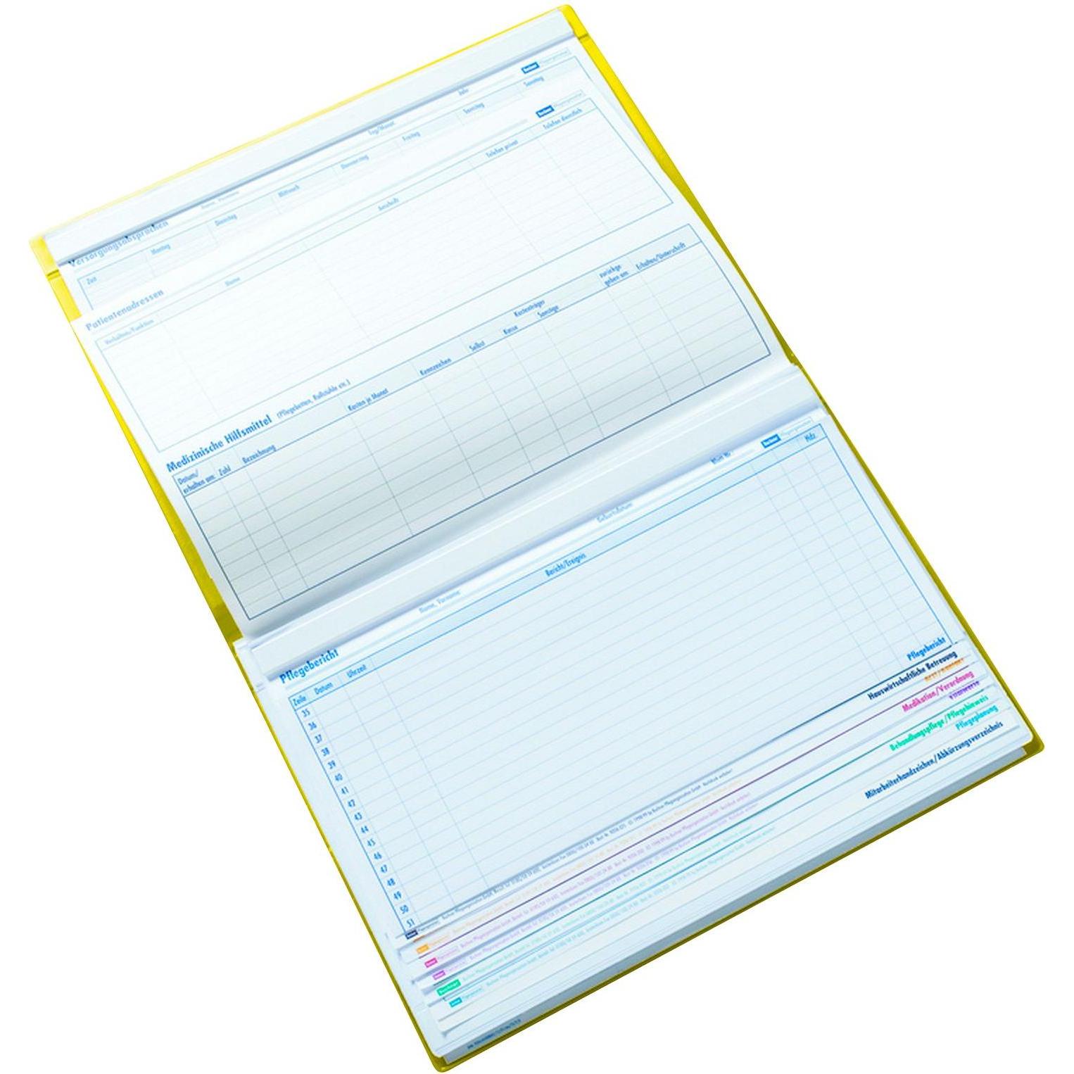Boi Dokutech, Mappe, Patienten-Dokumentationsmappe Professional-Line DIN A4 quer gelb (A4, 1 x)