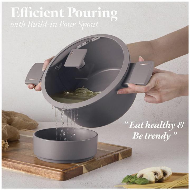 Image du produit BerlingerHaus Set de cuisine design avec dessous de plat, 10 pièces, taupe (Ensemble de casseroles et de poêles de cuisson, Aluminium)