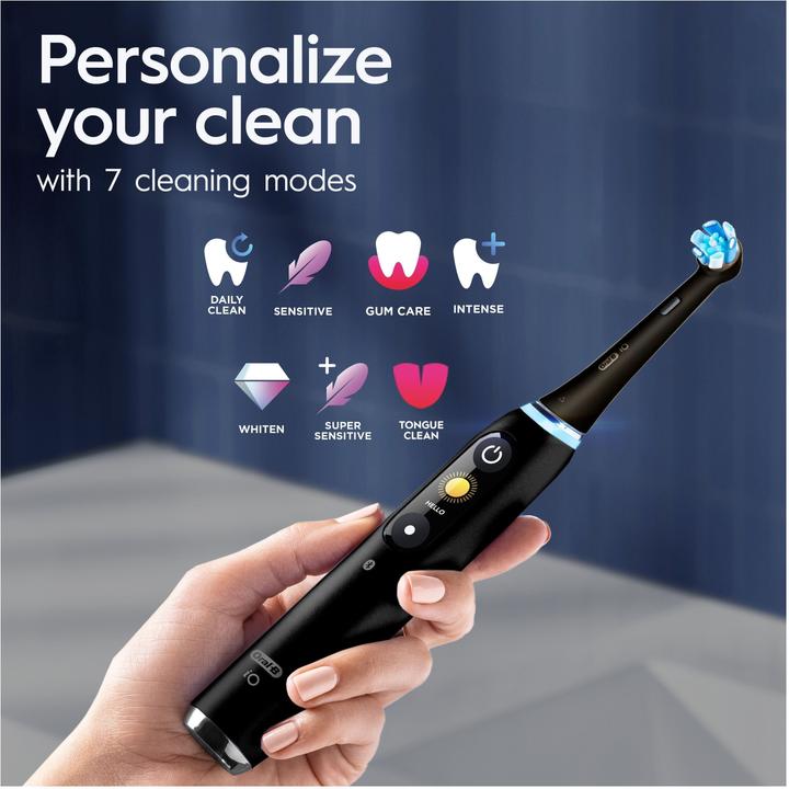 Actual product image Oral-B iO9S Black Onyx Electric Toothbrush (Oscillating toothbrush)