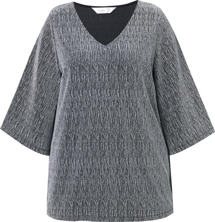 Actual product image Miamoda A-line t-shirt with glitter effect and 3/4 sleeves (48)