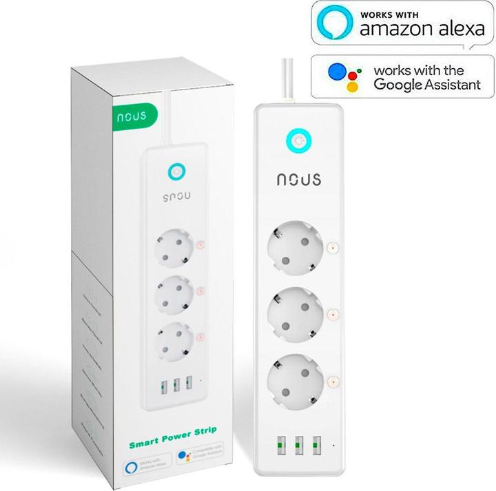Actual product image Nous A5 Smart Power Strip (3x, CEE 7/3, 1.50 m)