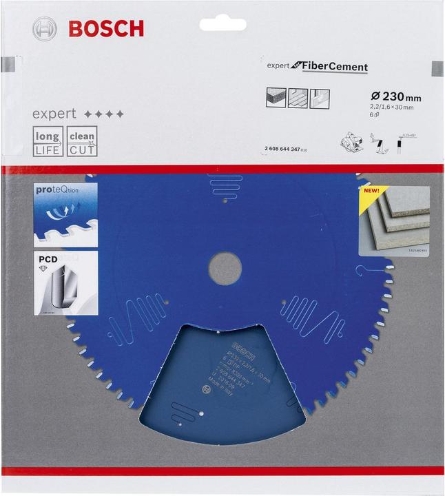 Actual product image Bosch Professional Zubehör Circular saw blade Expert for Fibre Cement, 230 x 30 x 2.2 mm, 6