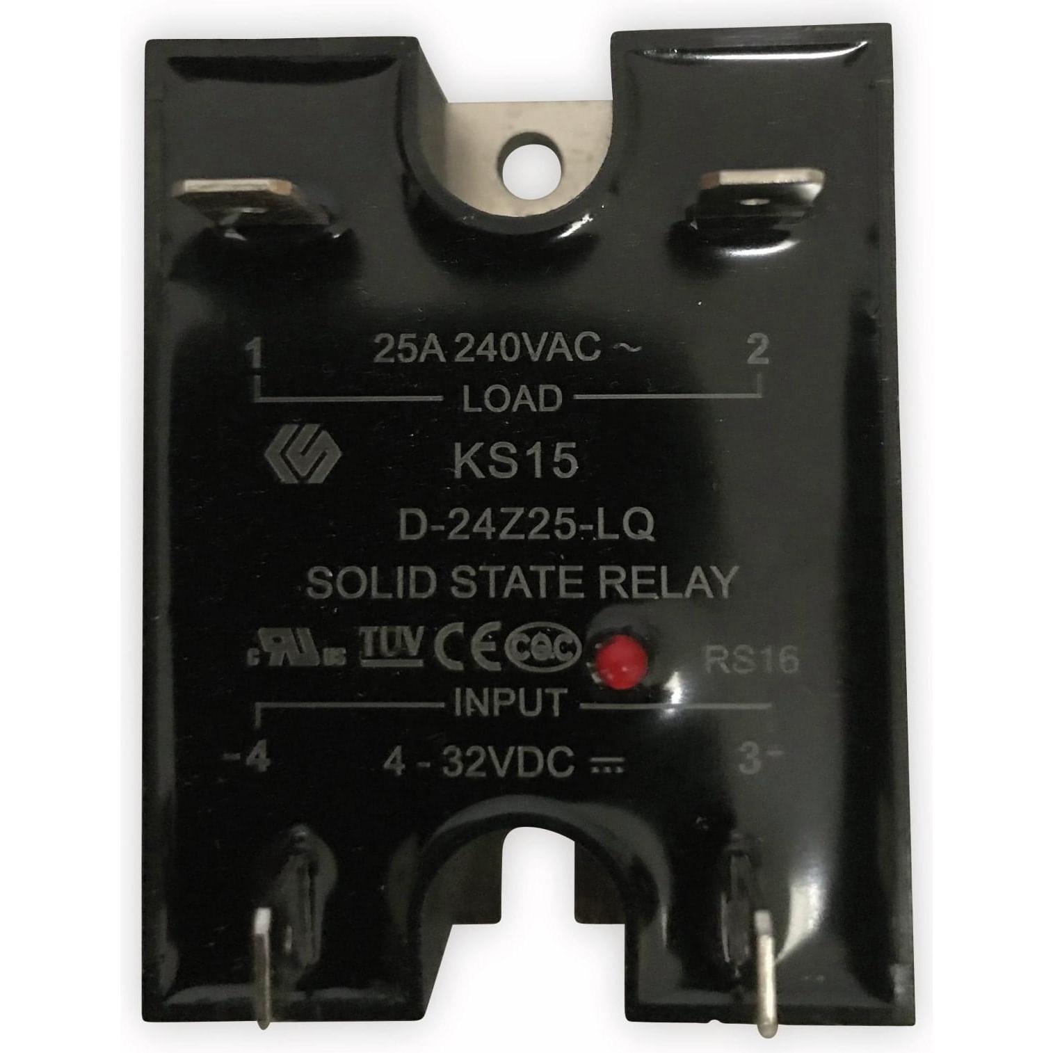 Eneroid Solid State Relais K15/D-24Z2-LQ, 4...32 V-, 25 A/240 V, Relais