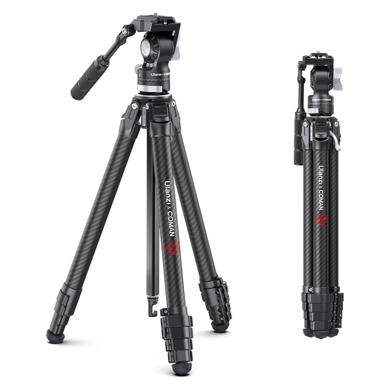 Ulanzi Zero V Carbon Travel Tripod (Kunststoff), Stativ, Schwarz