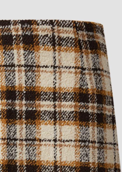 Produktbild S.Oliver Rock Leicht gefütterter Bouclé-Rock mit Karo-Muster (34)