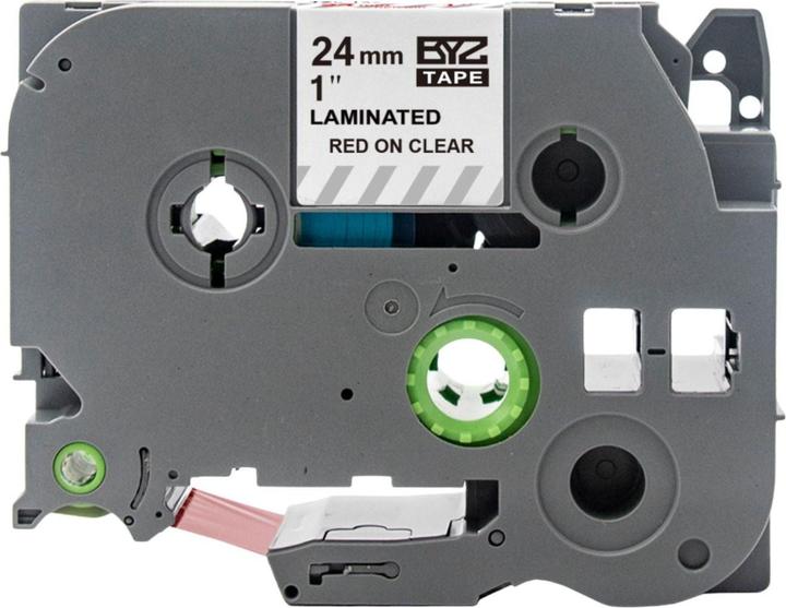 Actual product image Hermex Alternatives Etikettenband zu Brother TZe-152 Beschriftungsband (2.40 cm, Red, Transparent)