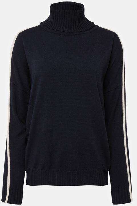 Produktbild Laurasøn Pullover, Stehkragen, Langarm, Schmuckstreifen (L)