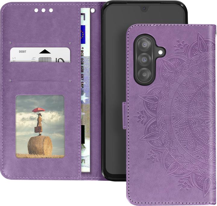 Produktbild Avizar Etui Mandala-Blumen für Samsung A26 Portemonnaie mit Handschlaufe