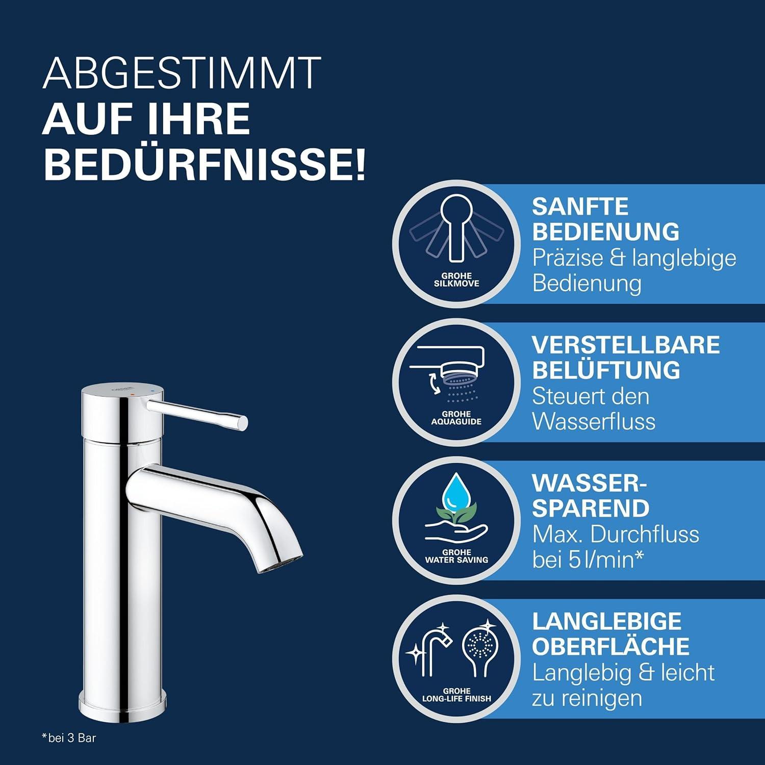 Thumbnail - Grohe, Badarmatur, Essence Einhand-Waschtischbatterie S-Size